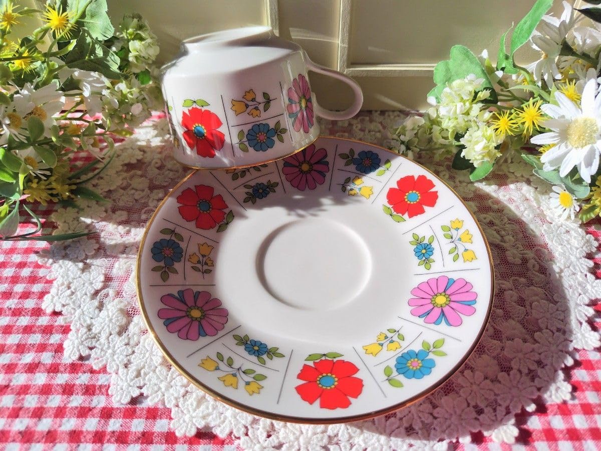 Amazon | Noritake ノリタケ アイボリーチャイナ レトロ ポップ 花模様